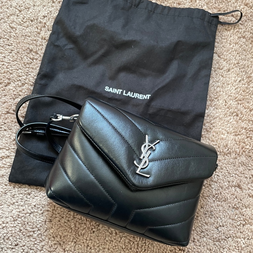 Saint Laurent YSL Loulou Toy Strap Bag in Quilted "Y" Leather